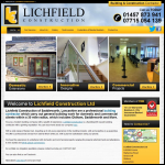 Screen shot of the Lichfield Construction Ltd website.