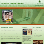 Screen shot of the Woodcraft Timber Buildings Ltd website.