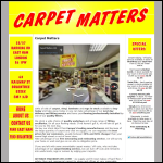 Screen shot of the Carpet Matters Ltd website.