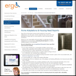 Screen shot of the Ergo Designs Ltd website.