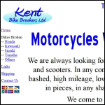 Screen shot of the Kent Bike Breakers Ltd website.