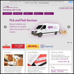 Screen shot of the Quantum Marketing Services Ltd website.