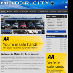 Screen shot of the Motor City Ltd website.