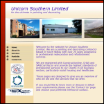Screen shot of the Unicorn Southern Ltd website.