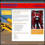 Screen shot of the Hydratek Ltd website.