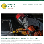 Screen shot of the Sandow's Services Ltd website.