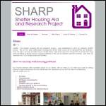 Screen shot of the Shelter Housing Aid & Research Project (Leicester) website.