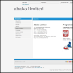 Screen shot of the Abako Ltd website.