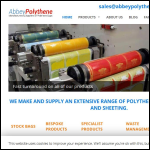 Screen shot of the Abbey Polythene Ltd website.