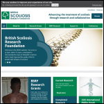 Screen shot of the British Scoliosis Research Foundation website.