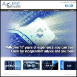 Screen shot of the Azure Computers Ltd website.