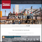 Screen shot of the Pioneer Concrete Development Ltd website.
