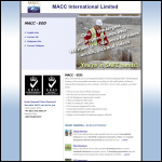 Screen shot of the MACC International Ltd website.