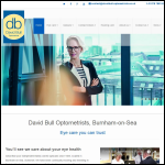 Screen shot of the D J Bull Optometrists Ltd website.