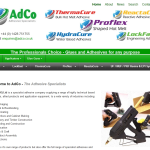Screen shot of the AdCo (UK) Ltd website.