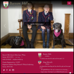 Screen shot of the Barrow Hills School Witley website.