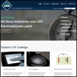 Screen shot of the L.V.H. Coatings Ltd website.