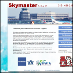 Screen shot of the Skymaster Air Cargo Ltd website.