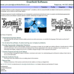Screen shot of the Cranfield Software Ltd website.