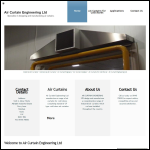 Screen shot of the Air Curtain Engineering Ltd website.
