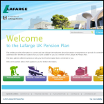 Screen shot of the Lafarge Uk Pension Trustees Ltd website.