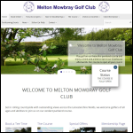 Screen shot of the Melton Mowbray Golf Club website.