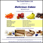 Screen shot of the The Cook Sisters Ltd website.