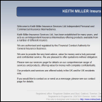 Screen shot of the Keith Miller Insurance Services Ltd website.