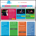 Screen shot of the Birmingham Jazz website.
