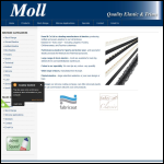 Screen shot of the Moll (U.K.) Ltd website.