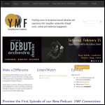 Screen shot of the The Foundation for Young Musicians website.