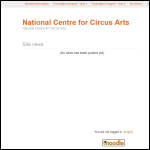 Screen shot of the National Centre for Circus Arts website.