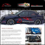 Screen shot of the Zw Motorsports Ltd website.