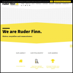 Screen shot of the Ruder Finn Uk Ltd website.