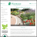 Screen shot of the Haywood Landscapes Ltd website.