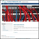 Screen shot of the Custom Networks Ltd website.