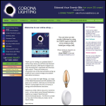 Screen shot of the Corona Lighting Ltd website.
