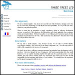 Screen shot of the Three Trees Ltd website.