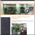 Screen shot of the Abbey Precision Tool Company Ltd website.