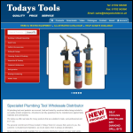 Screen shot of the Todays Tools Ltd website.