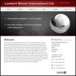 Screen shot of the Lambert Metals International Ltd website.