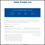 Screen shot of the Neba Freight Ltd website.