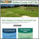 Screen shot of the Rutland County Golf Club Ltd website.