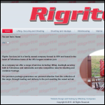 Screen shot of the Rigrite Services Ltd website.