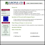 Screen shot of the Europus Ltd website.