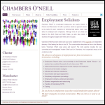 Screen shot of the Chambers O'neill Ltd website.