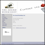 Screen shot of the The Sound Workshop Ltd website.