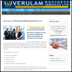 Screen shot of the Verulam Services Ltd website.