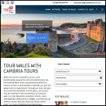 Screen shot of the Cambrian Holidays & Travel Ltd website.