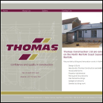 Screen shot of the Thomas Construction (Norfolk) Ltd website.
